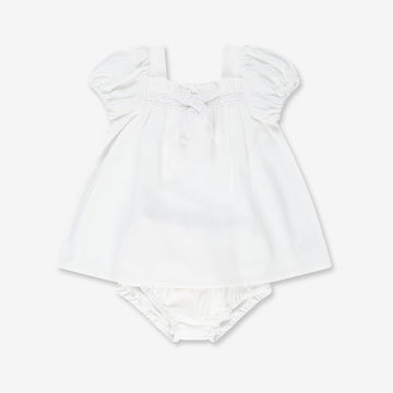 Puff Sleeve Woven Dress & Bloomer H6